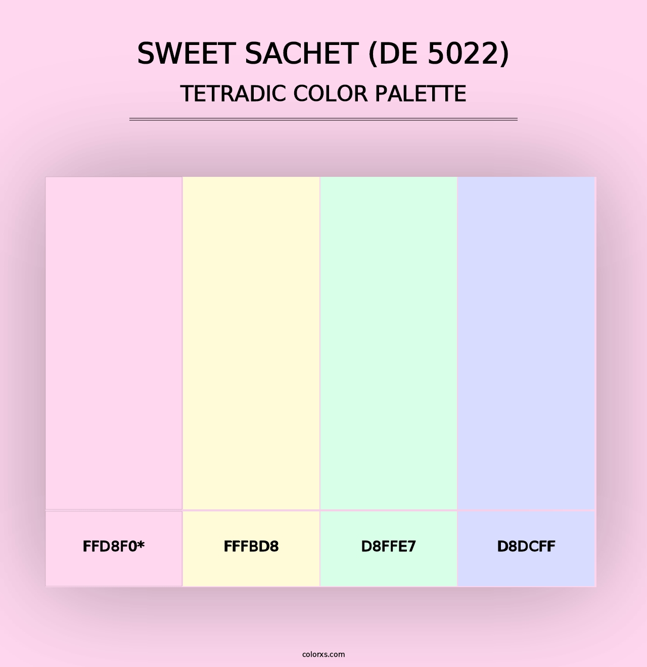 Sweet Sachet (DE 5022) - Tetradic Color Palette