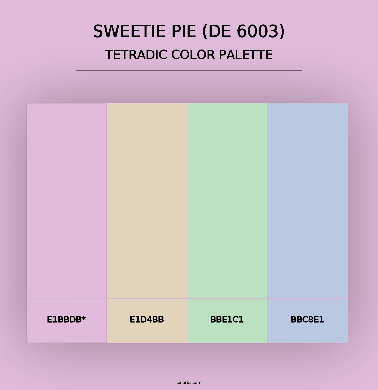 Sweetie Pie (DE 6003) - Tetradic Color Palette