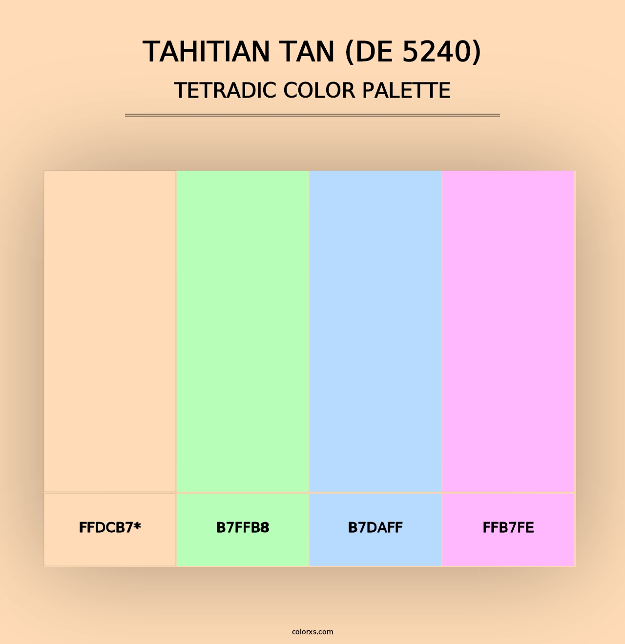 Tahitian Tan (DE 5240) - Tetradic Color Palette