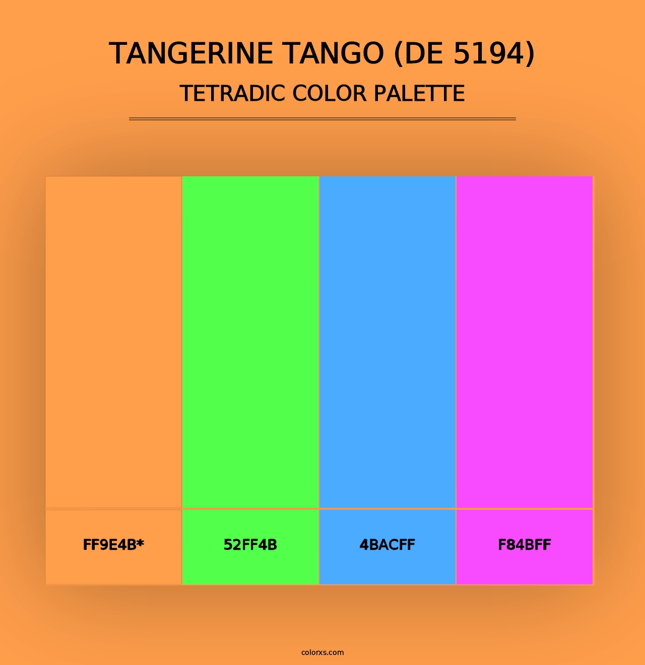 Tangerine Tango (DE 5194) - Tetradic Color Palette