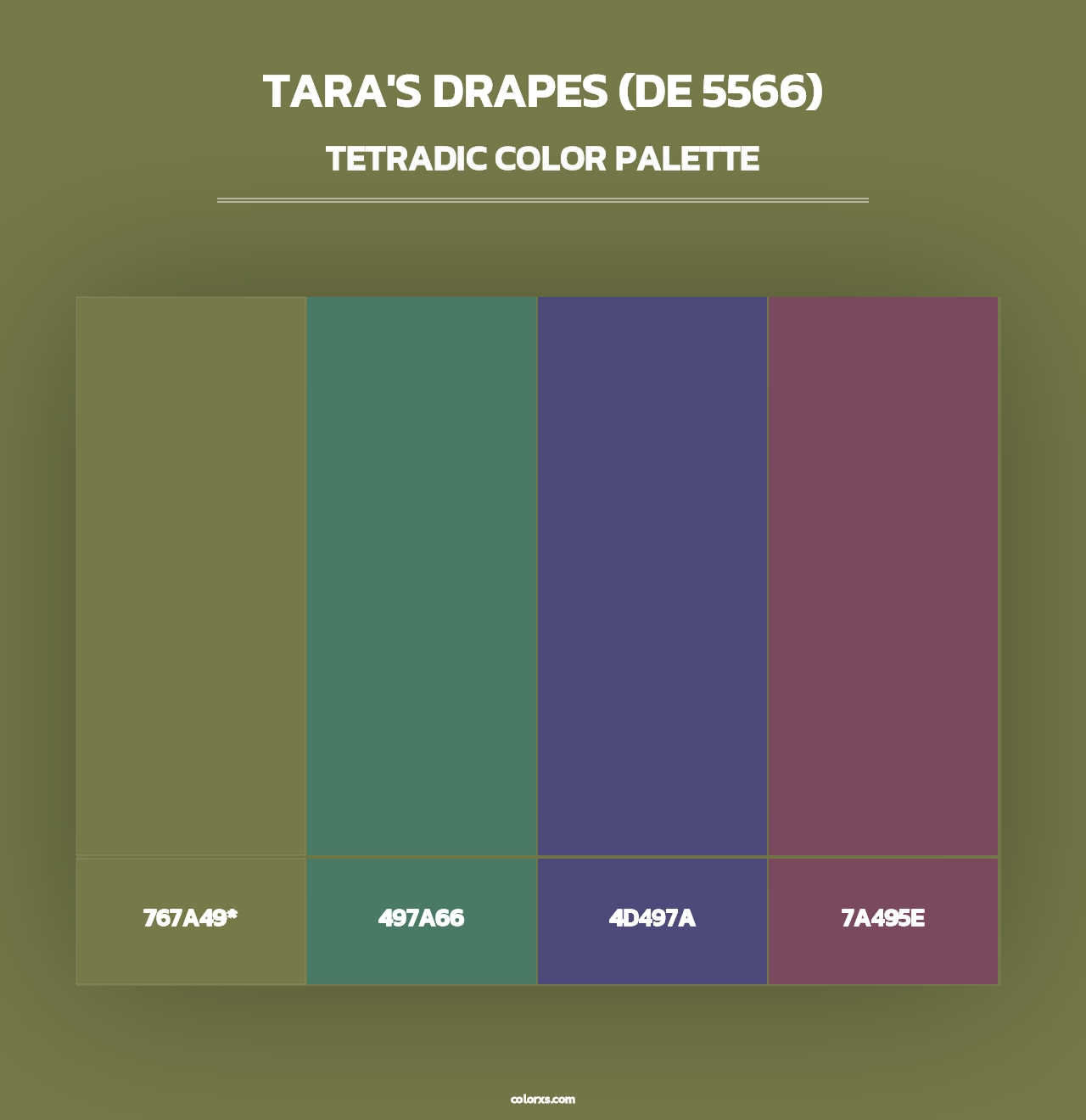 Tara's Drapes (DE 5566) - Tetradic Color Palette