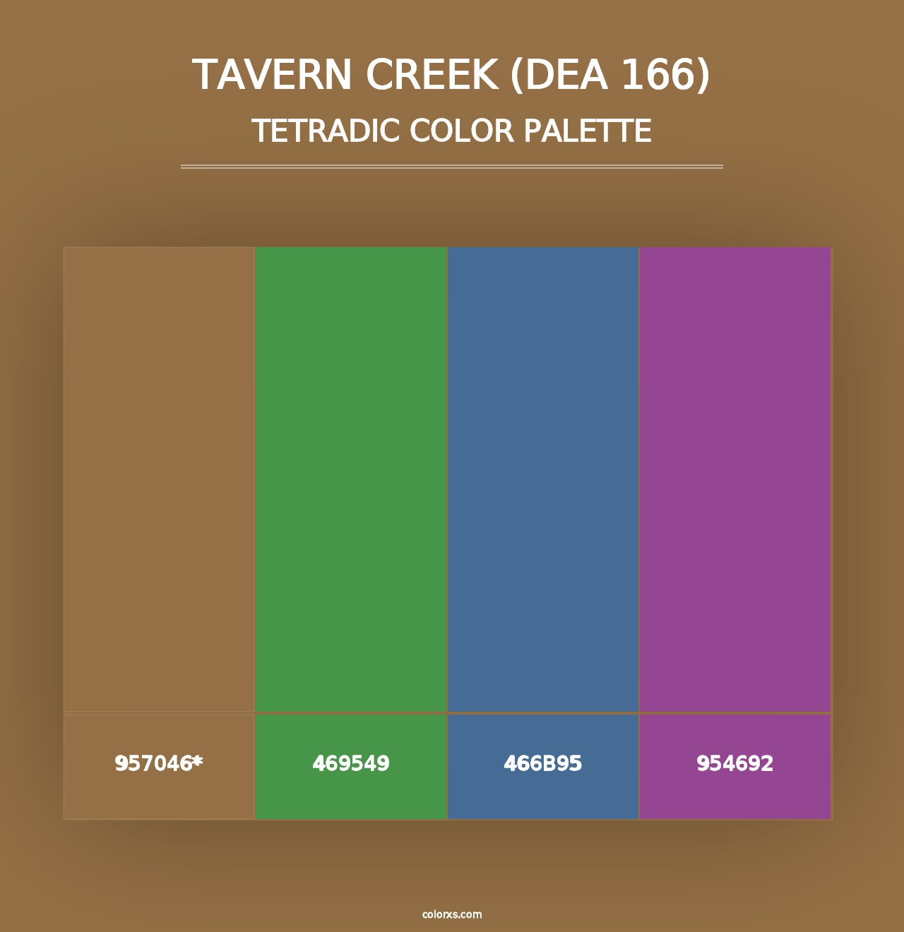 Tavern Creek (DEA 166) - Tetradic Color Palette