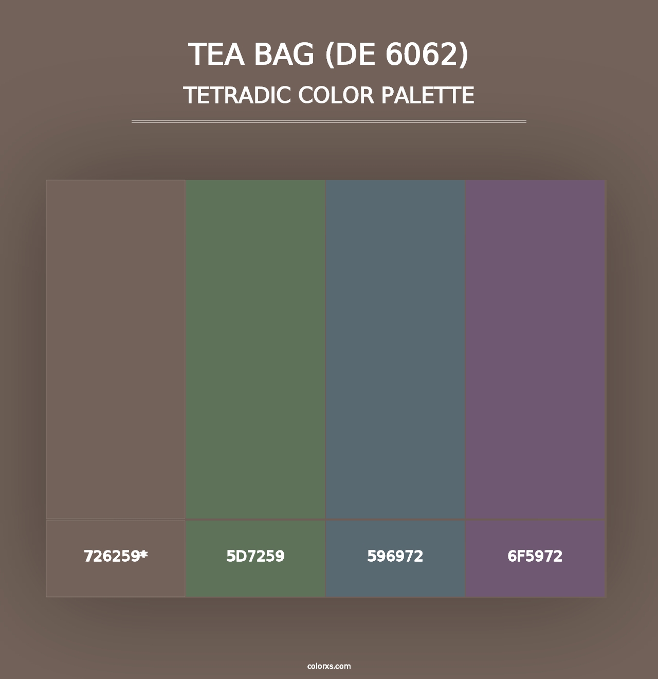 Tea Bag (DE 6062) - Tetradic Color Palette