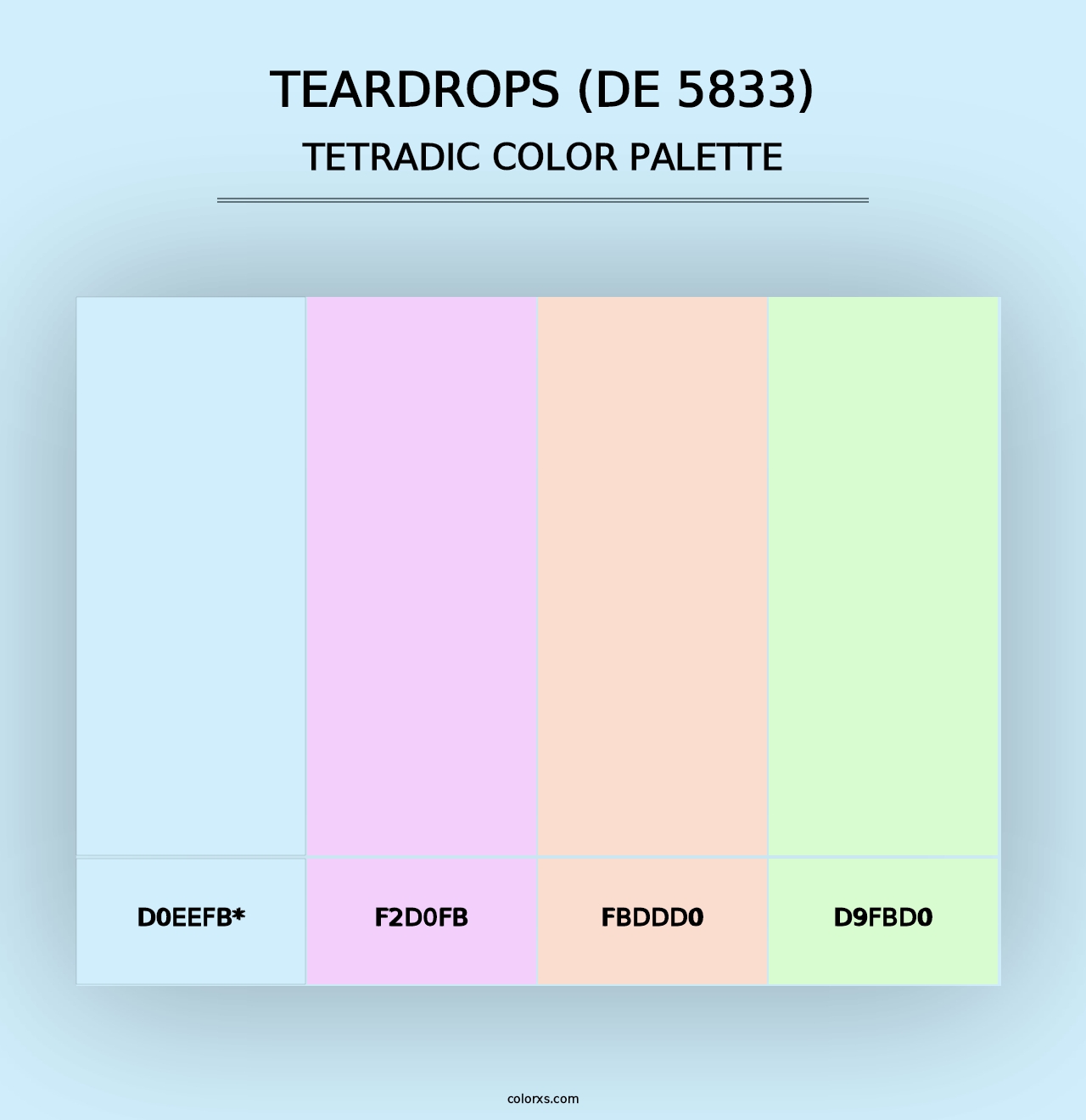 Teardrops (DE 5833) - Tetradic Color Palette