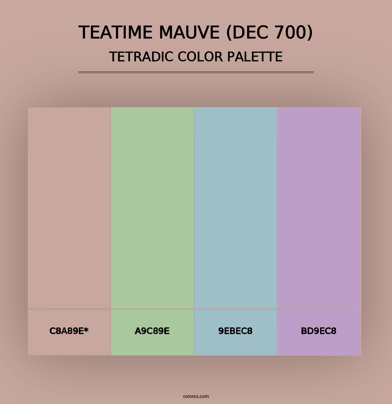 Teatime Mauve (DEC 700) - Tetradic Color Palette