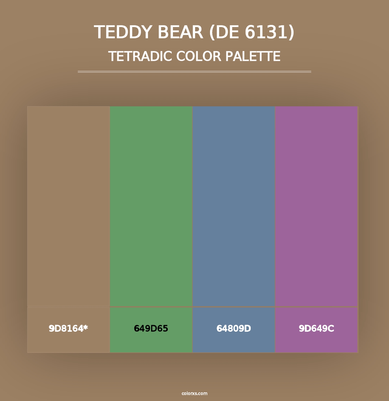 Teddy Bear (DE 6131) - Tetradic Color Palette