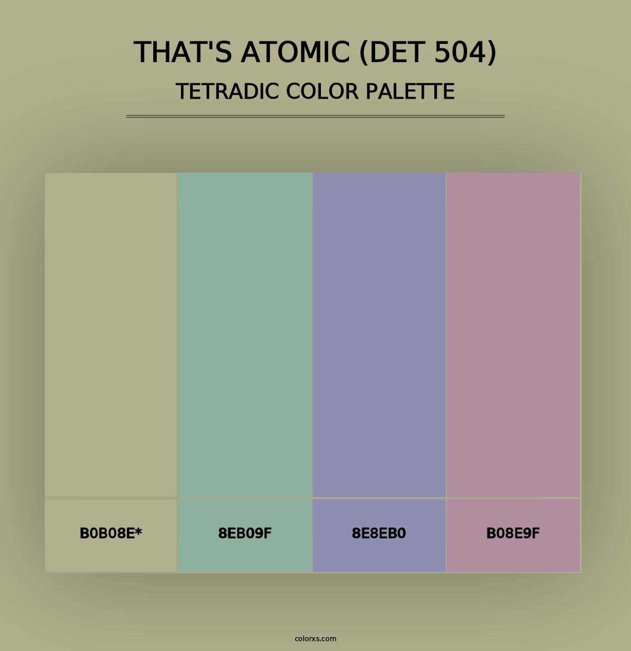 That's Atomic (DET 504) - Tetradic Color Palette