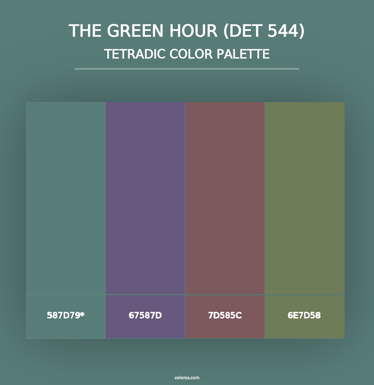 The Green Hour (DET 544) - Tetradic Color Palette