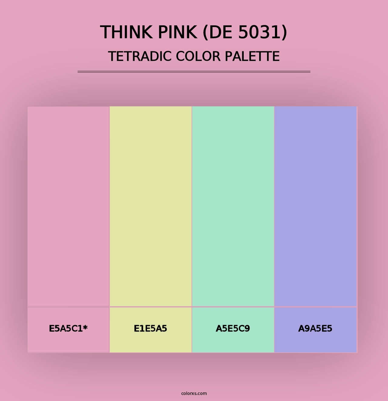 Think Pink (DE 5031) - Tetradic Color Palette