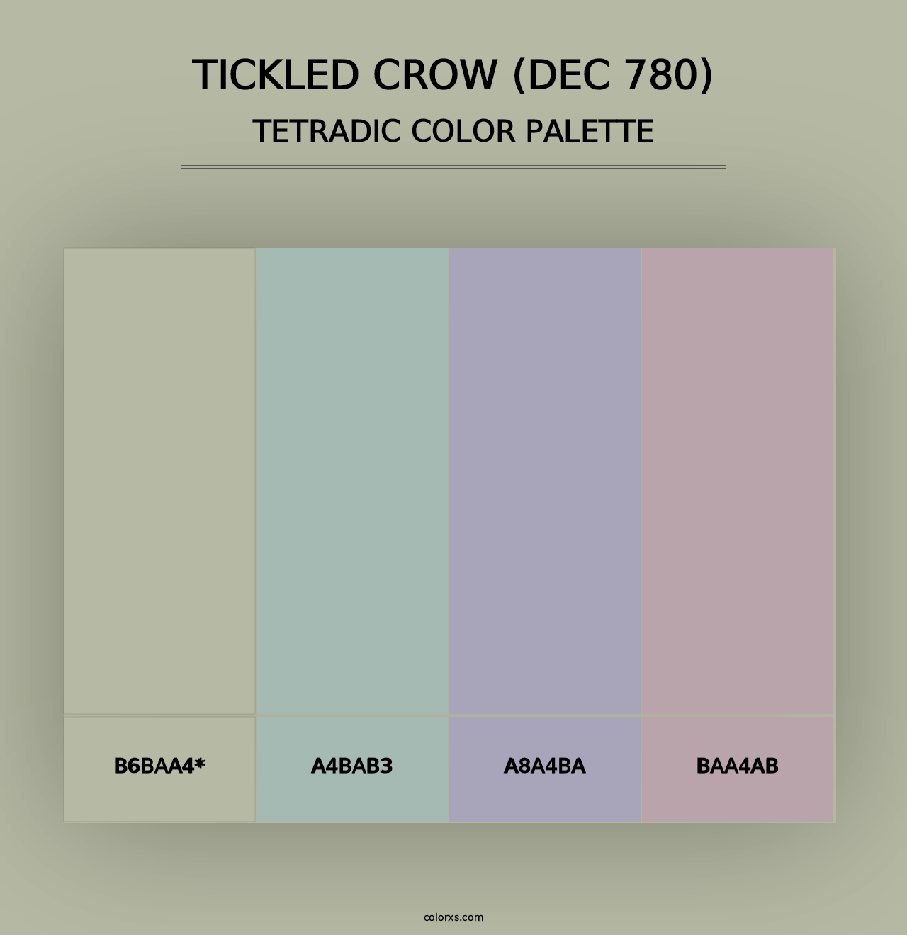 Tickled Crow (DEC 780) - Tetradic Color Palette