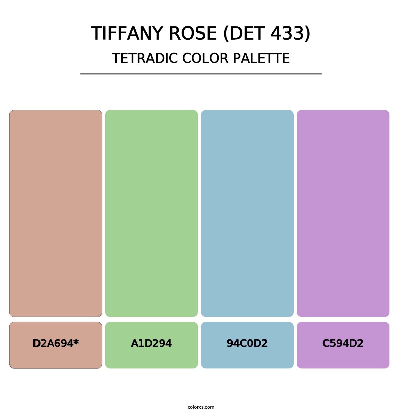 Tiffany Rose (DET 433) - Tetradic Color Palette