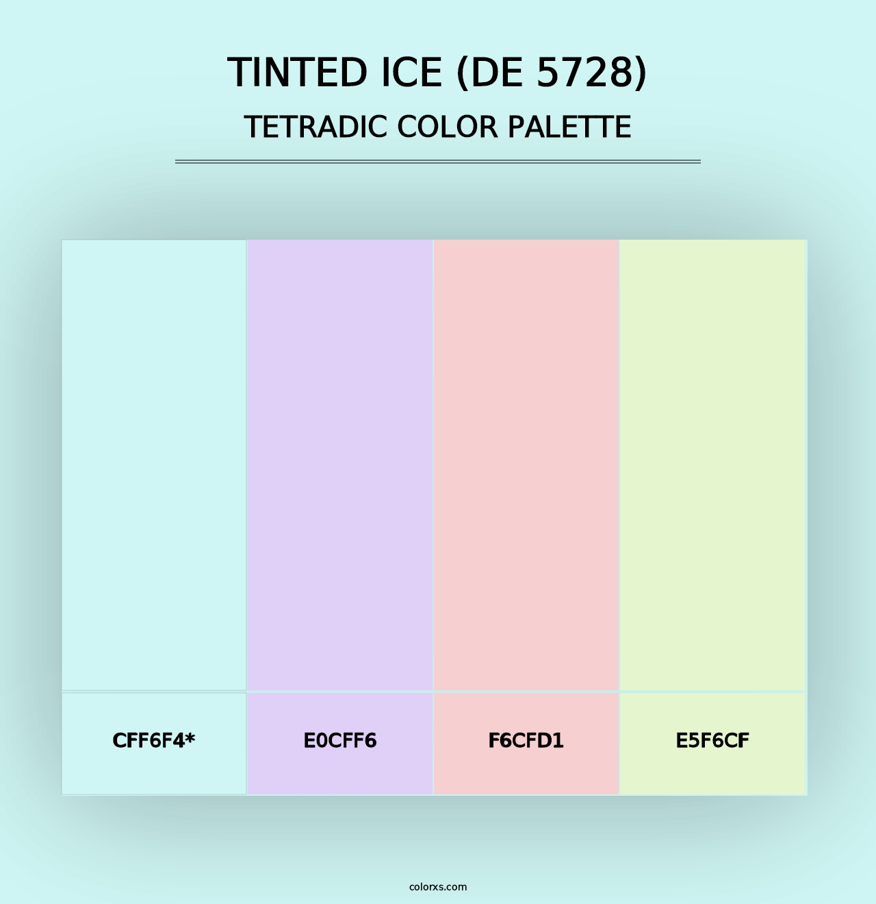 Tinted Ice (DE 5728) - Tetradic Color Palette