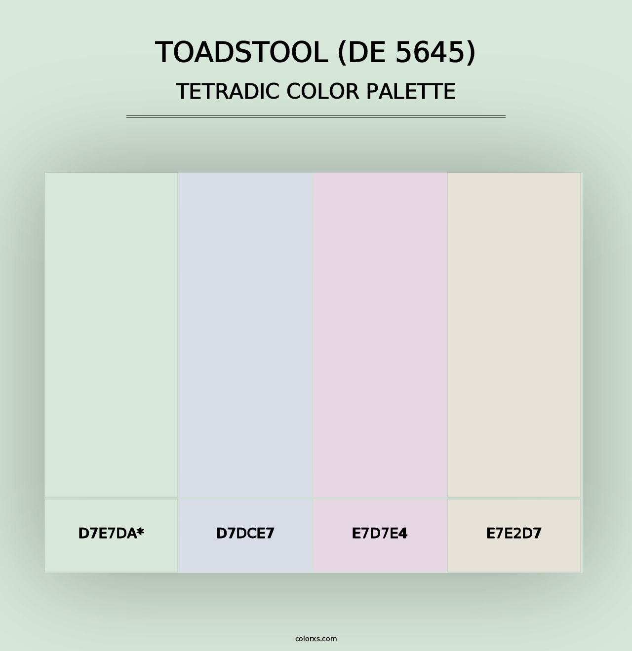 Toadstool (DE 5645) - Tetradic Color Palette