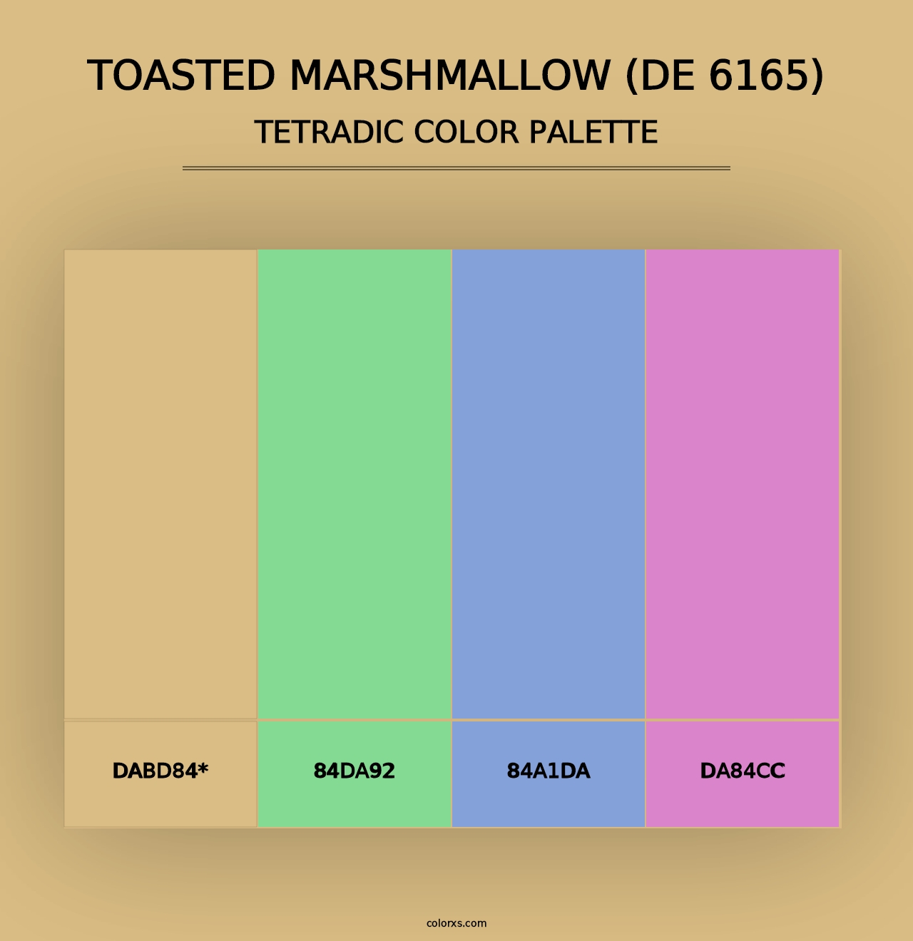 Toasted Marshmallow (DE 6165) - Tetradic Color Palette