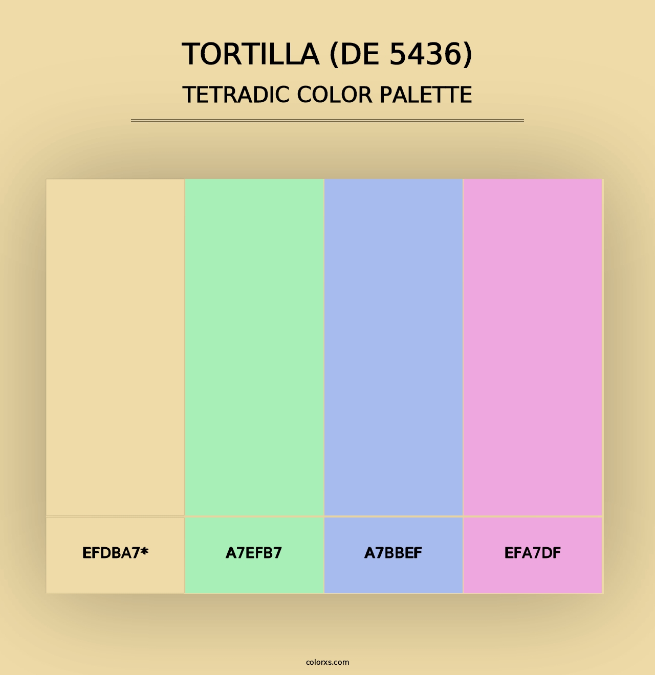 Tortilla (DE 5436) - Tetradic Color Palette