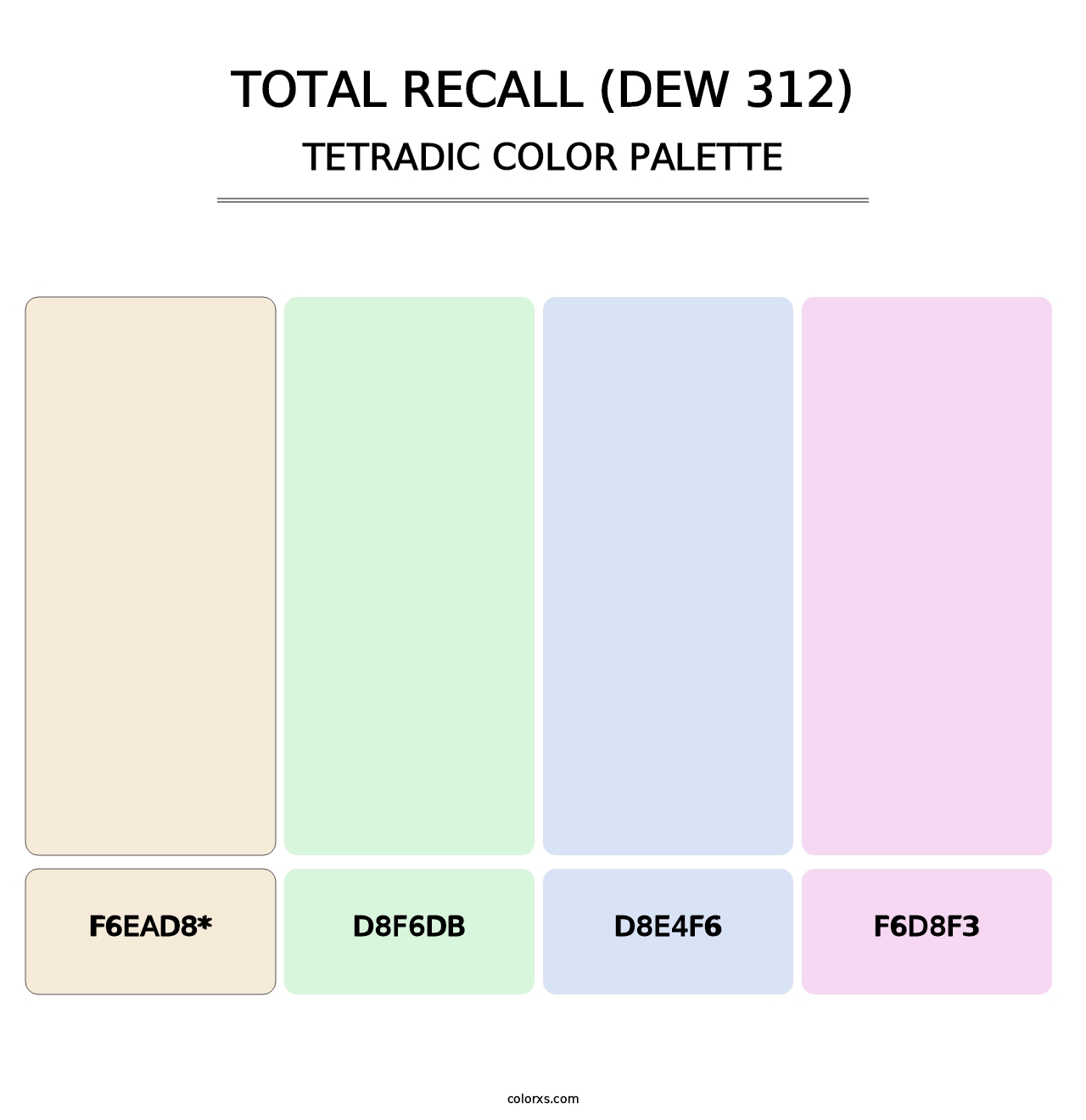 Total Recall (DEW 312) - Tetradic Color Palette