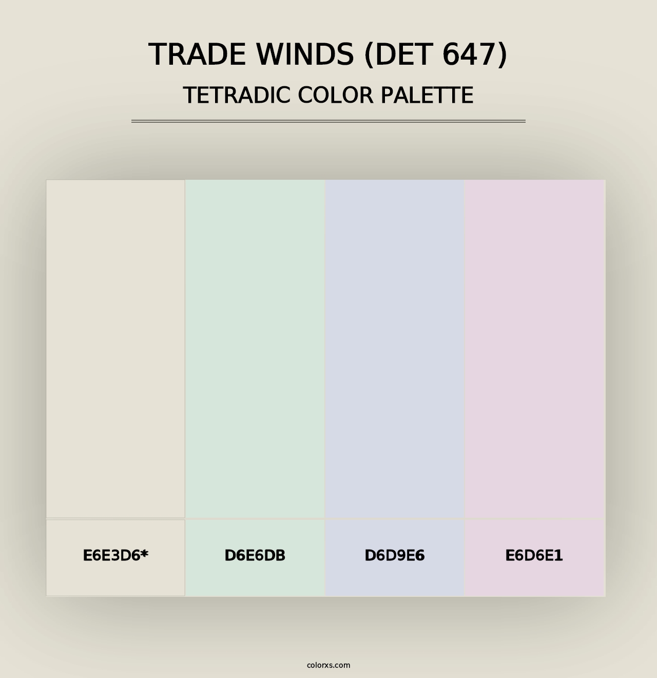 Trade Winds (DET 647) - Tetradic Color Palette