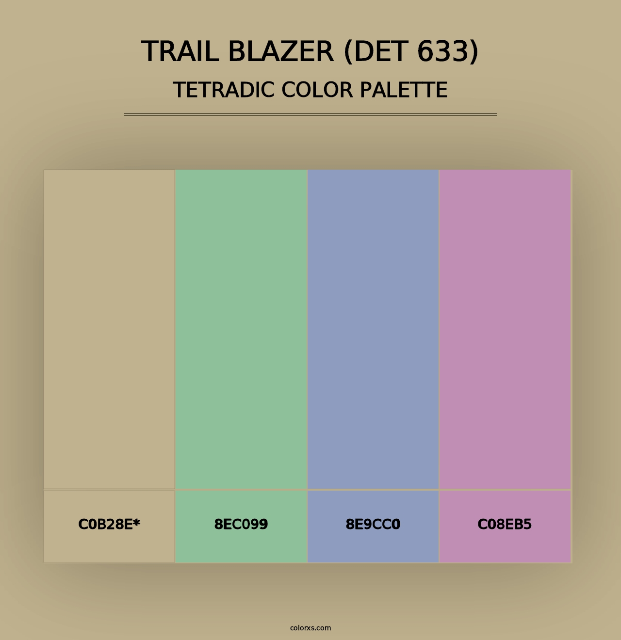 Trail Blazer (DET 633) - Tetradic Color Palette