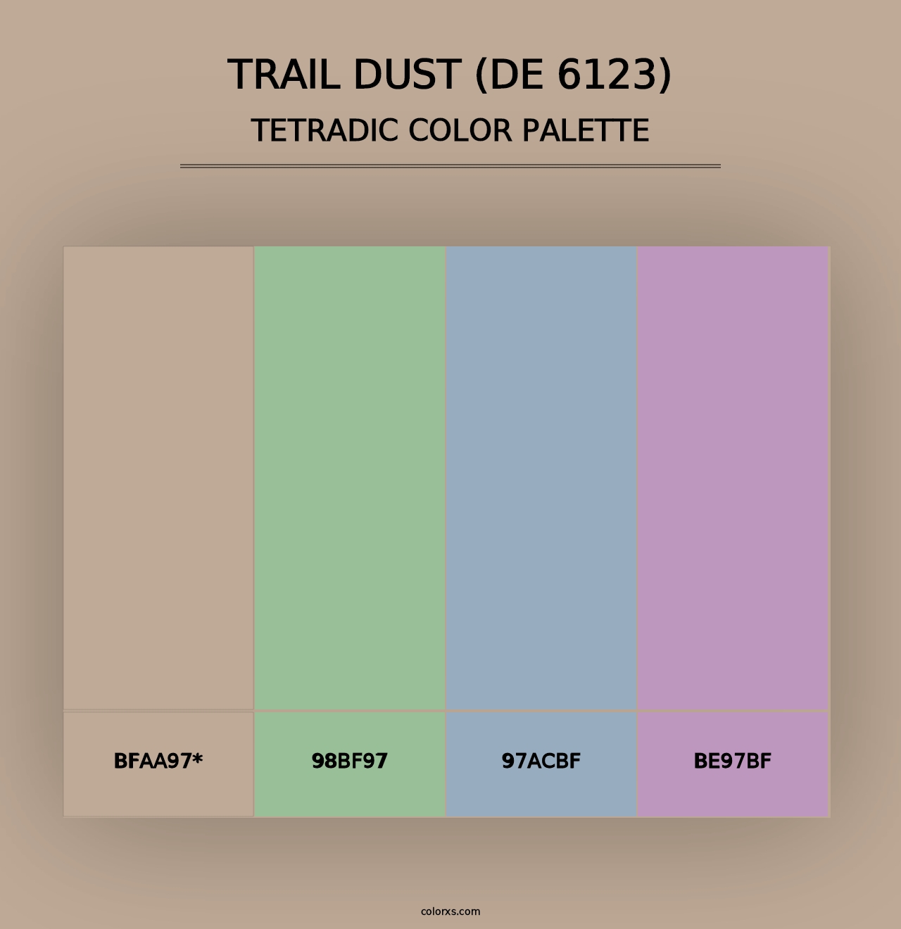 Trail Dust (DE 6123) - Tetradic Color Palette