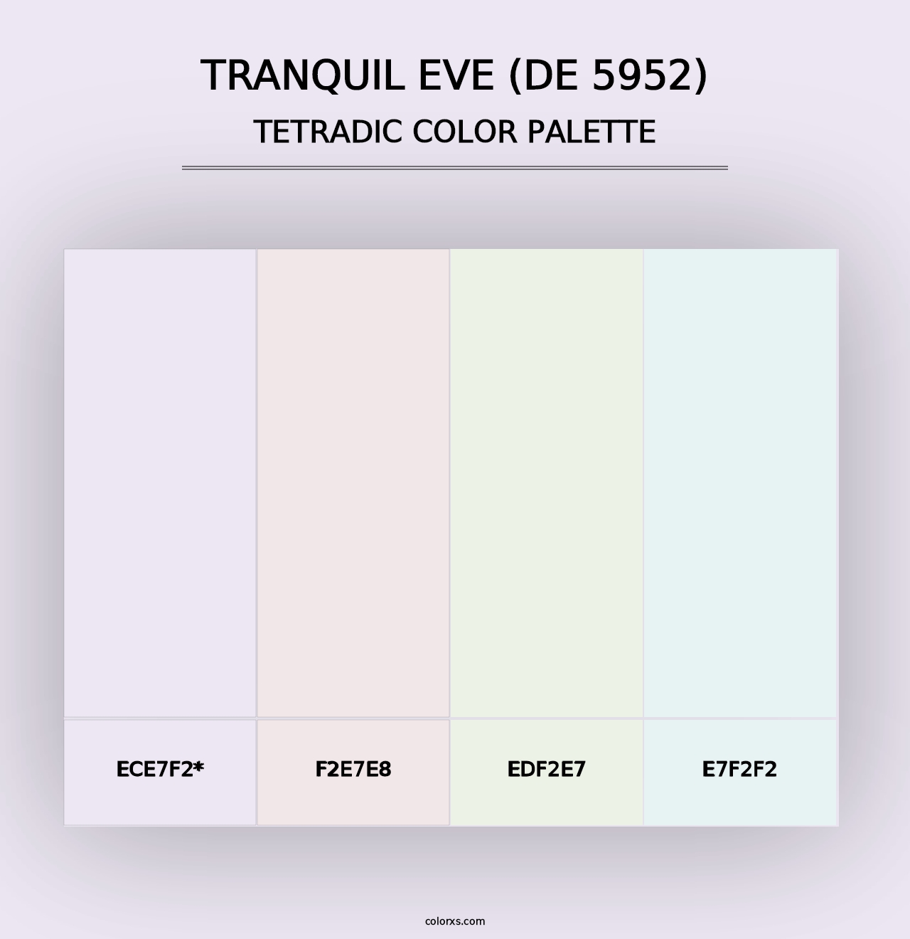 Tranquil Eve (DE 5952) - Tetradic Color Palette