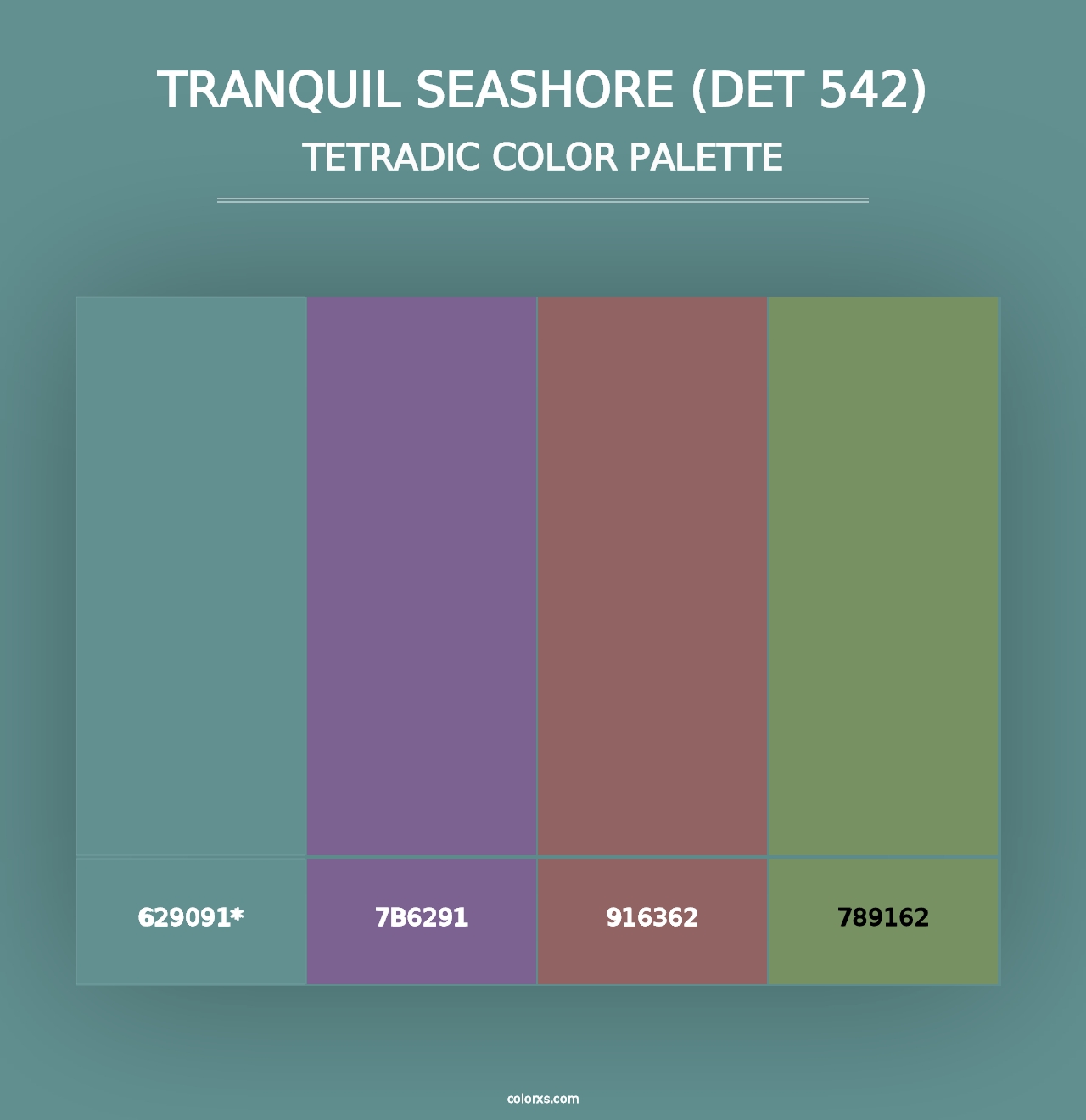 Tranquil Seashore (DET 542) - Tetradic Color Palette