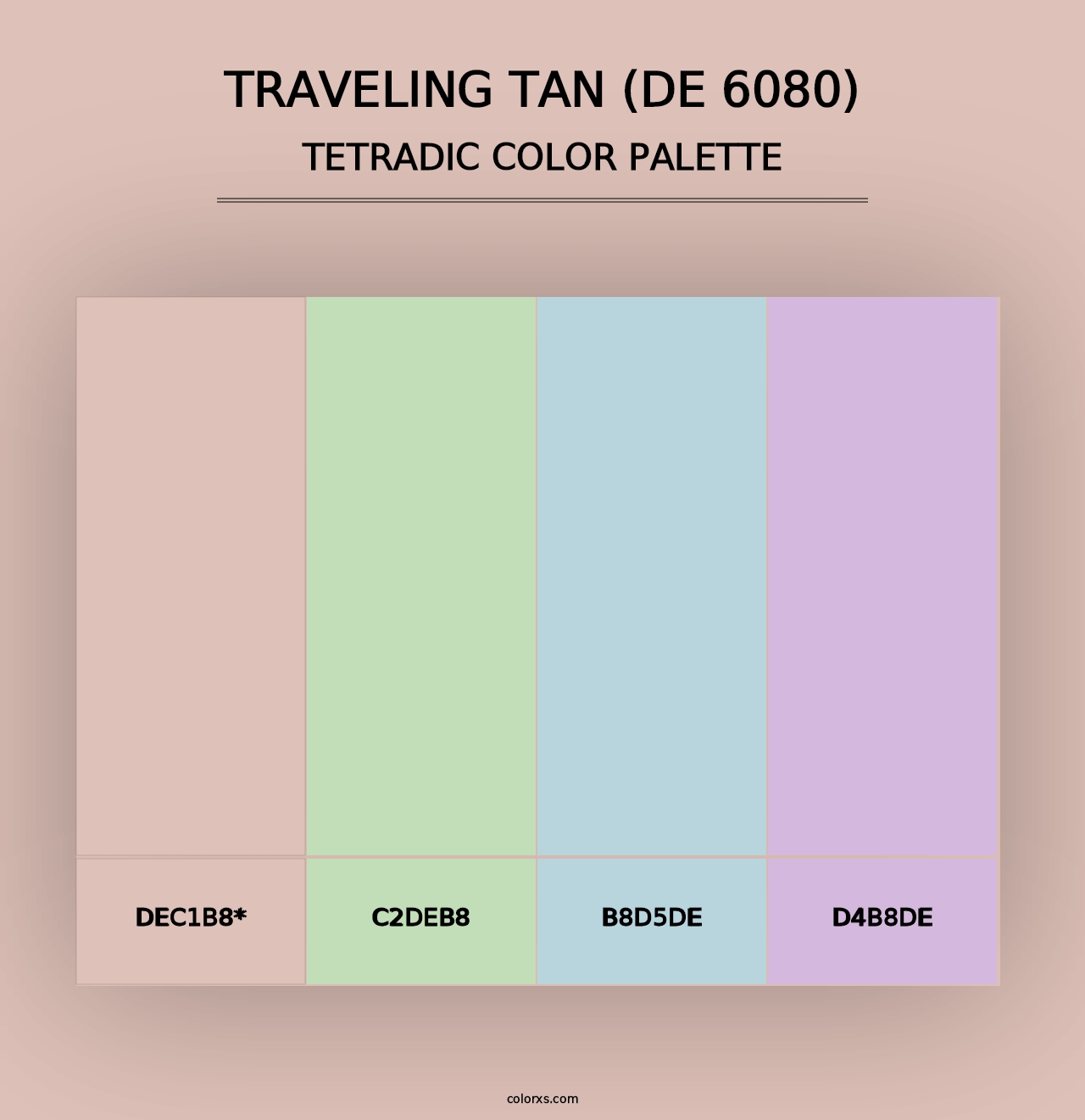 Traveling Tan (DE 6080) - Tetradic Color Palette