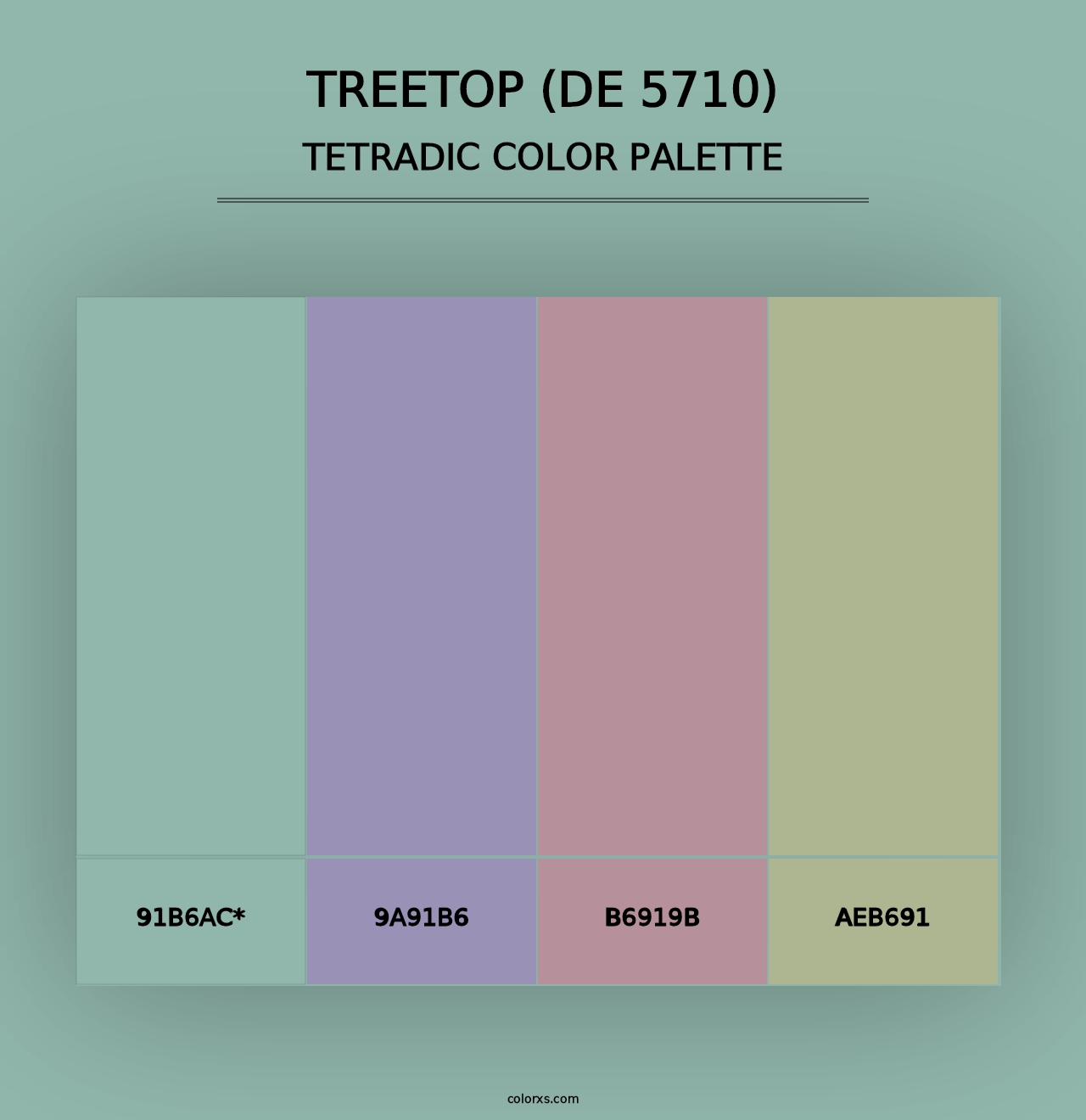 Treetop (DE 5710) - Tetradic Color Palette