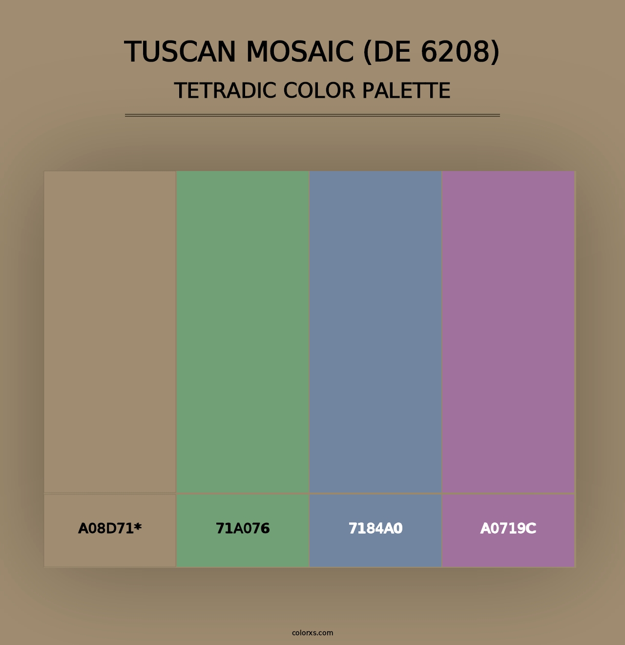 Tuscan Mosaic (DE 6208) - Tetradic Color Palette