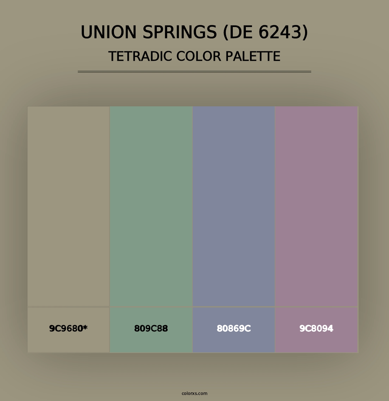 Union Springs (DE 6243) - Tetradic Color Palette