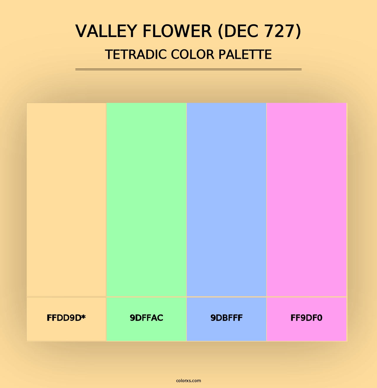 Valley Flower (DEC 727) - Tetradic Color Palette