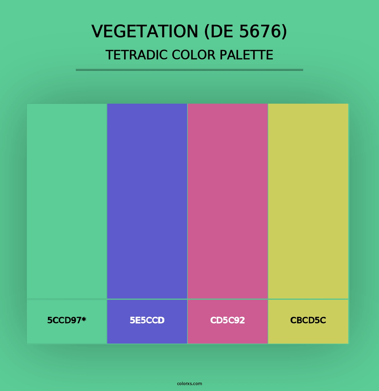 Vegetation (DE 5676) - Tetradic Color Palette