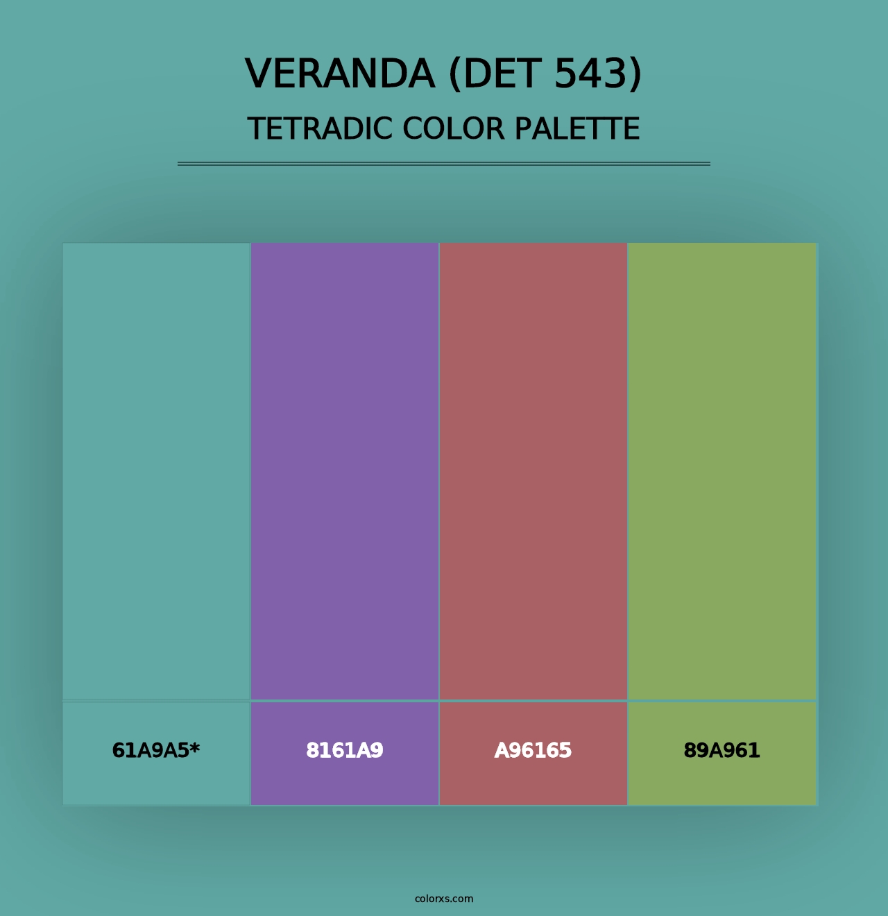 Veranda (DET 543) - Tetradic Color Palette