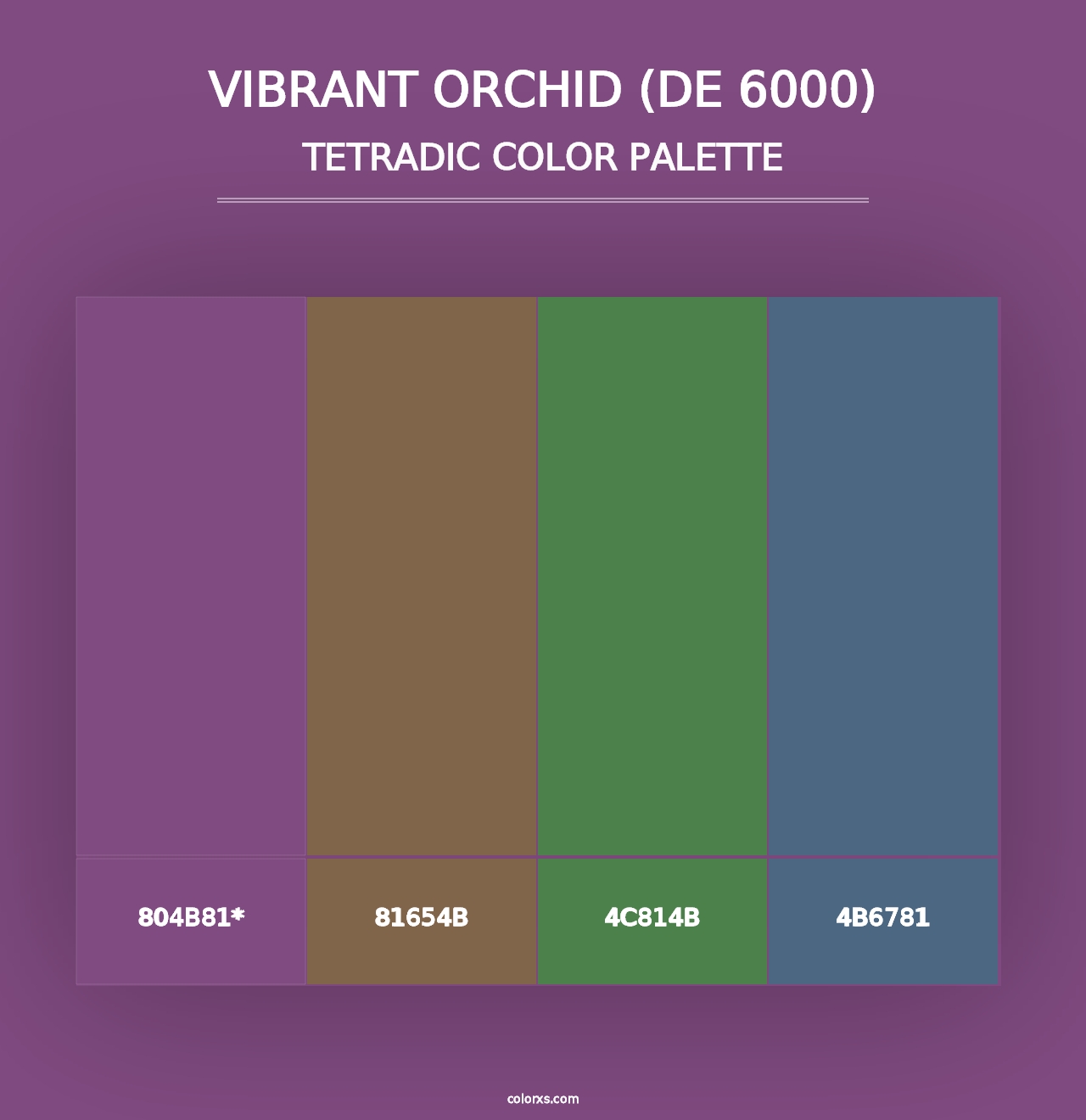 Vibrant Orchid (DE 6000) - Tetradic Color Palette