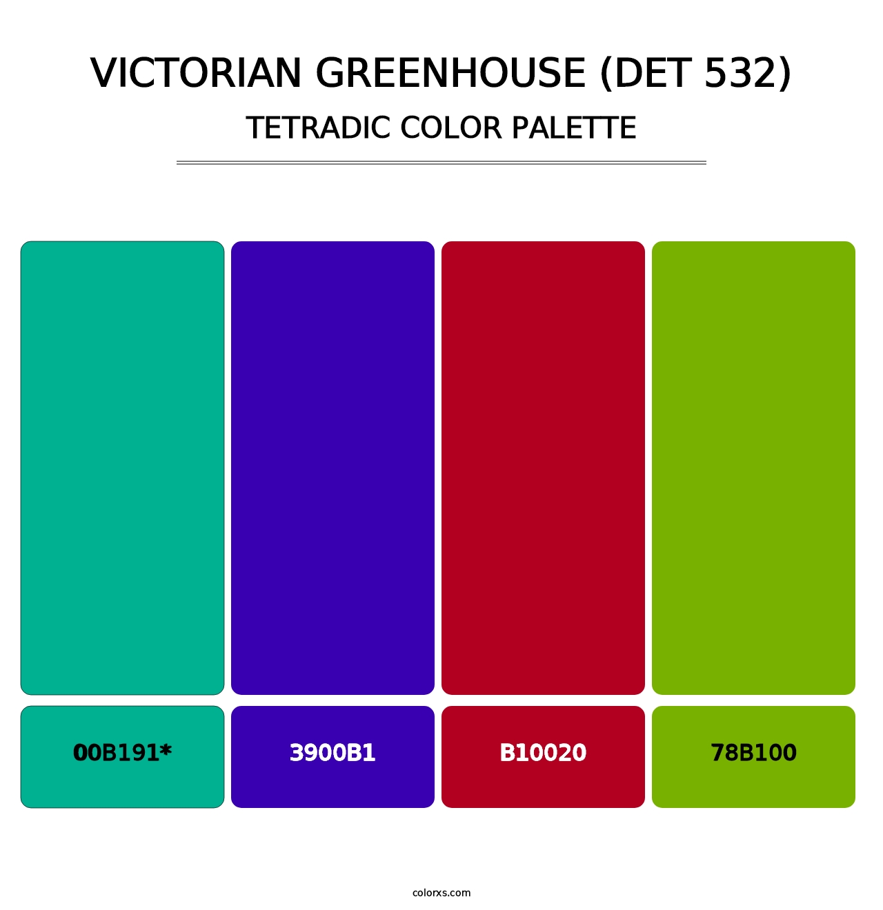 Victorian Greenhouse (DET 532) - Tetradic Color Palette