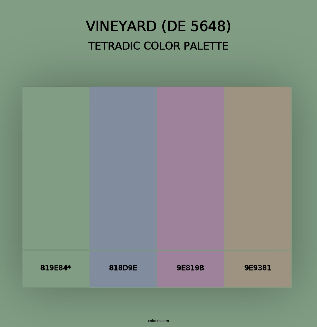 Vineyard (DE 5648) - Tetradic Color Palette