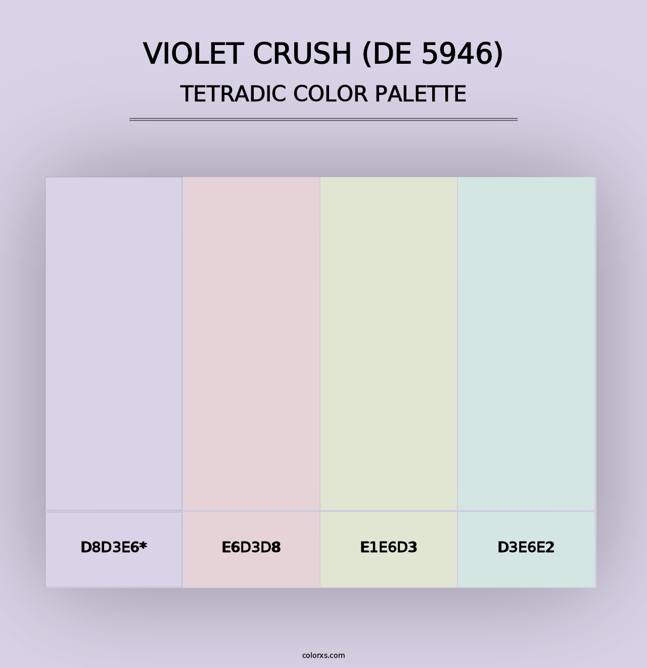 Violet Crush (DE 5946) - Tetradic Color Palette