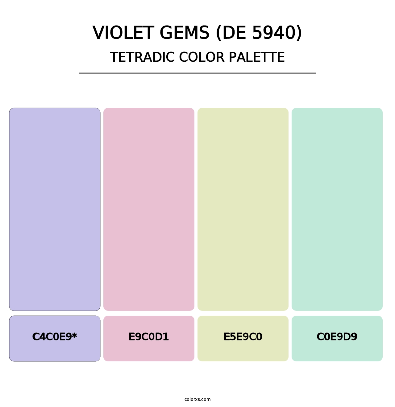 Violet Gems (DE 5940) - Tetradic Color Palette