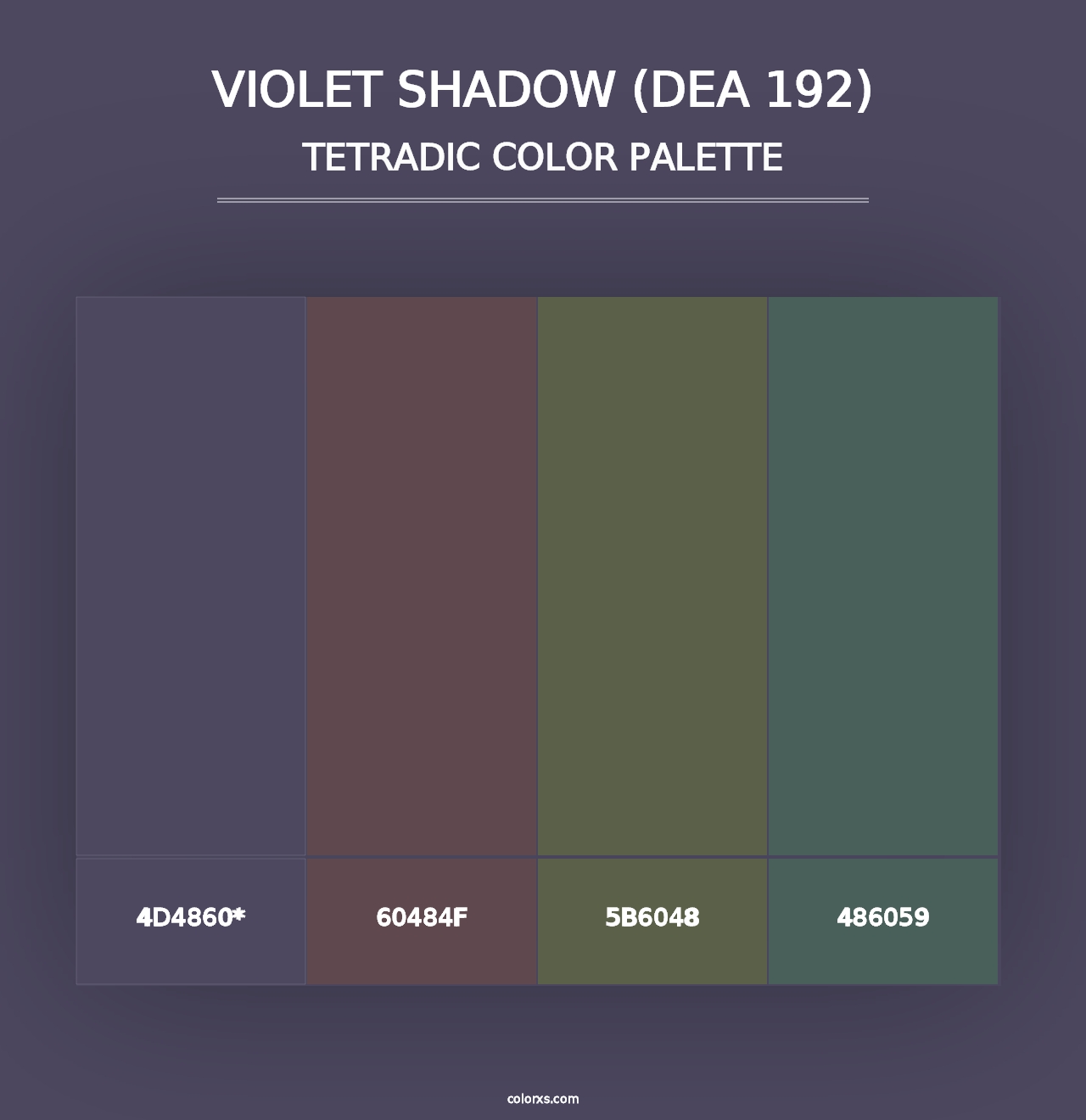 Violet Shadow (DEA 192) - Tetradic Color Palette