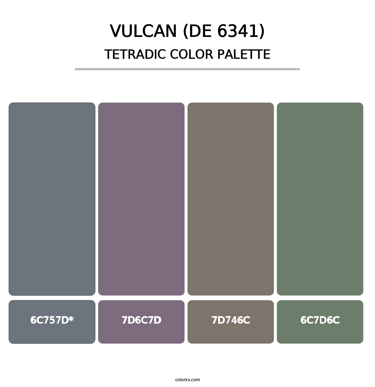 Vulcan (DE 6341) - Tetradic Color Palette