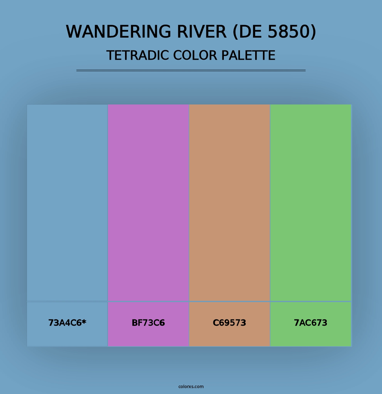 Wandering River (DE 5850) - Tetradic Color Palette