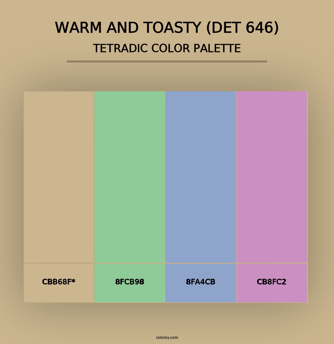 Warm and Toasty (DET 646) - Tetradic Color Palette