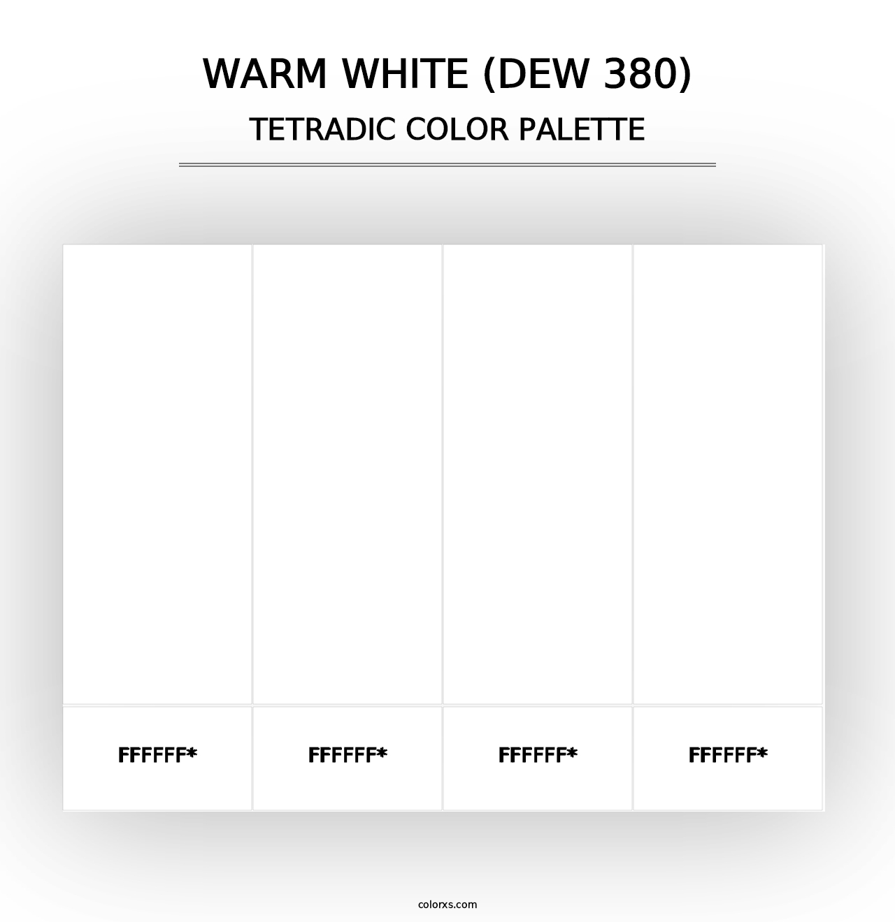 Warm White (DEW 380) - Tetradic Color Palette