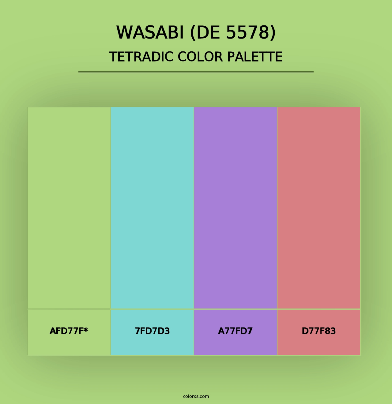 Wasabi (DE 5578) - Tetradic Color Palette