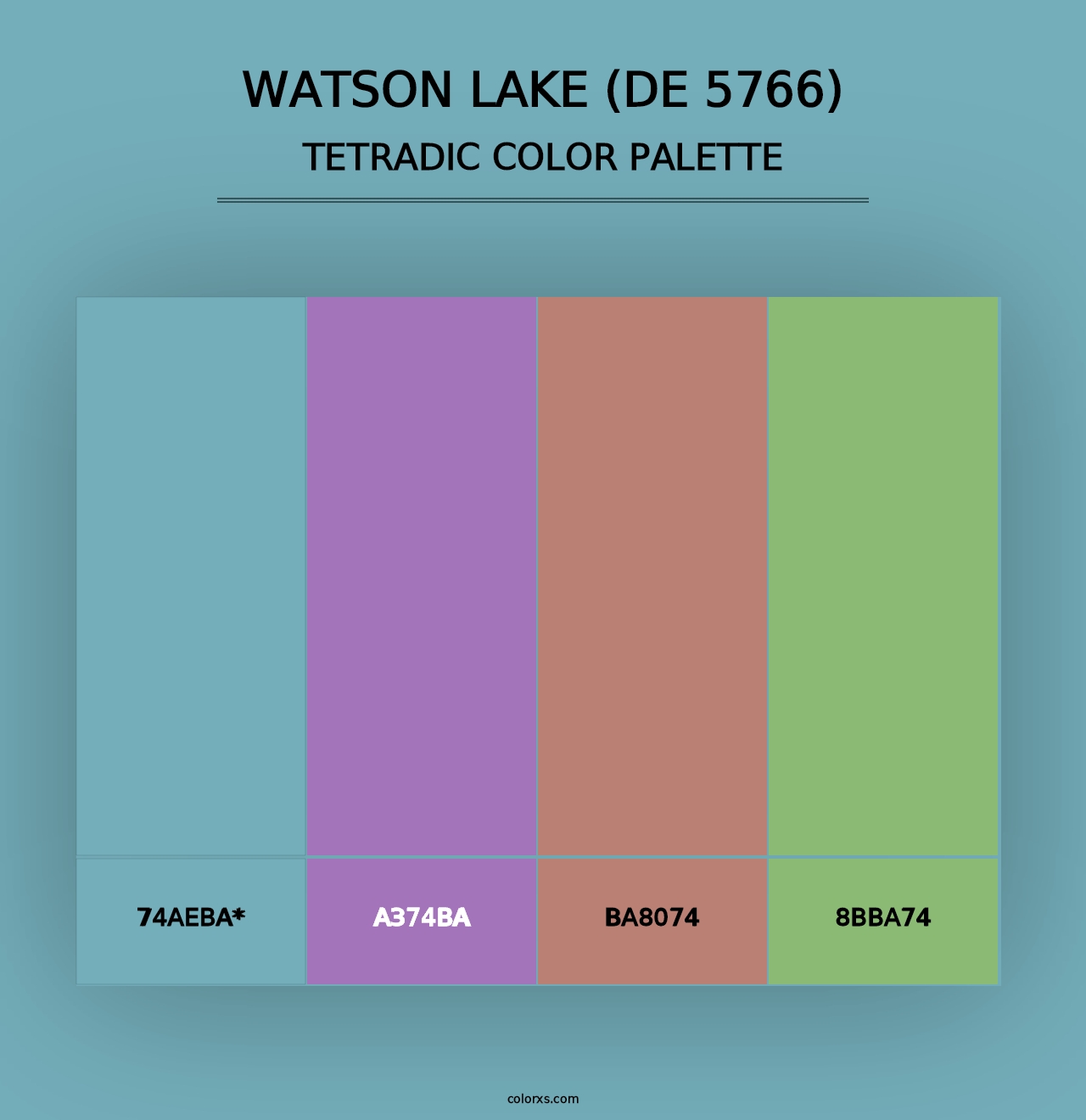 Watson Lake (DE 5766) - Tetradic Color Palette