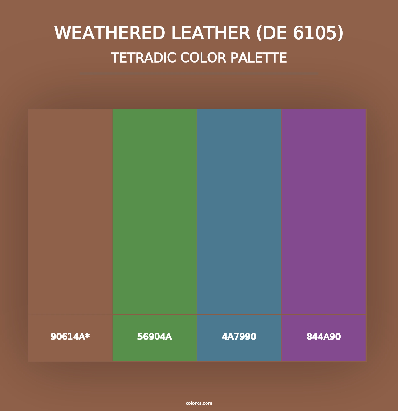 Weathered Leather (DE 6105) - Tetradic Color Palette