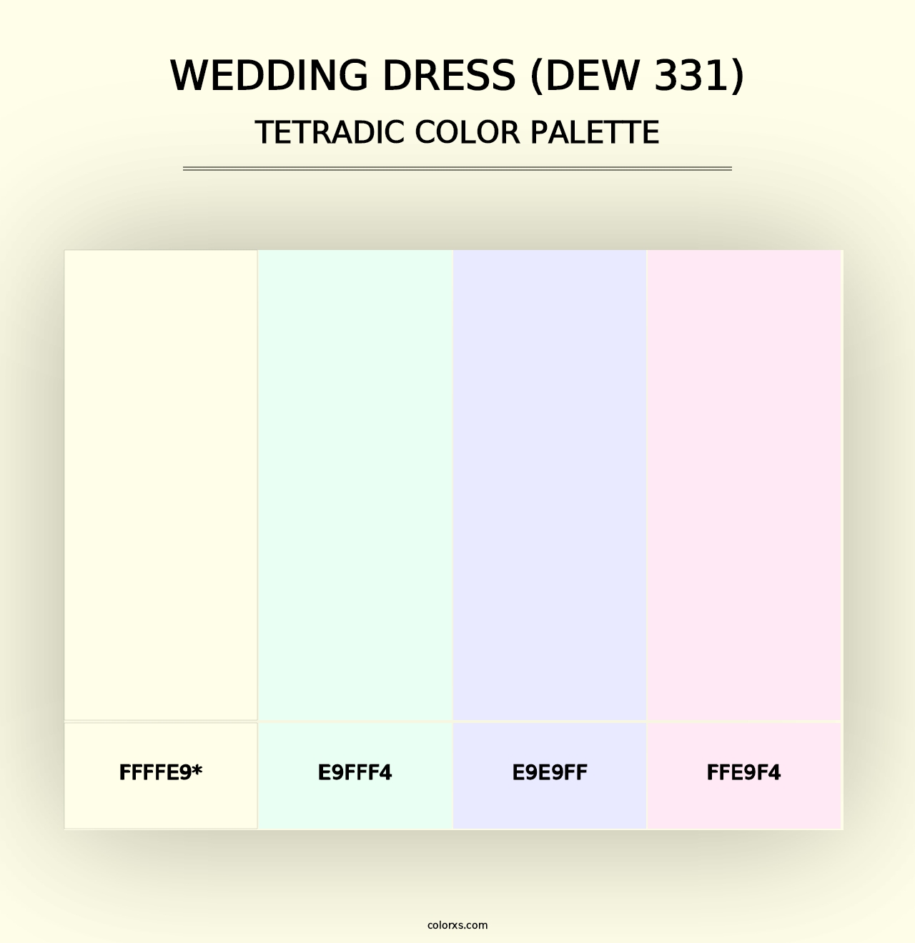 Wedding Dress (DEW 331) - Tetradic Color Palette