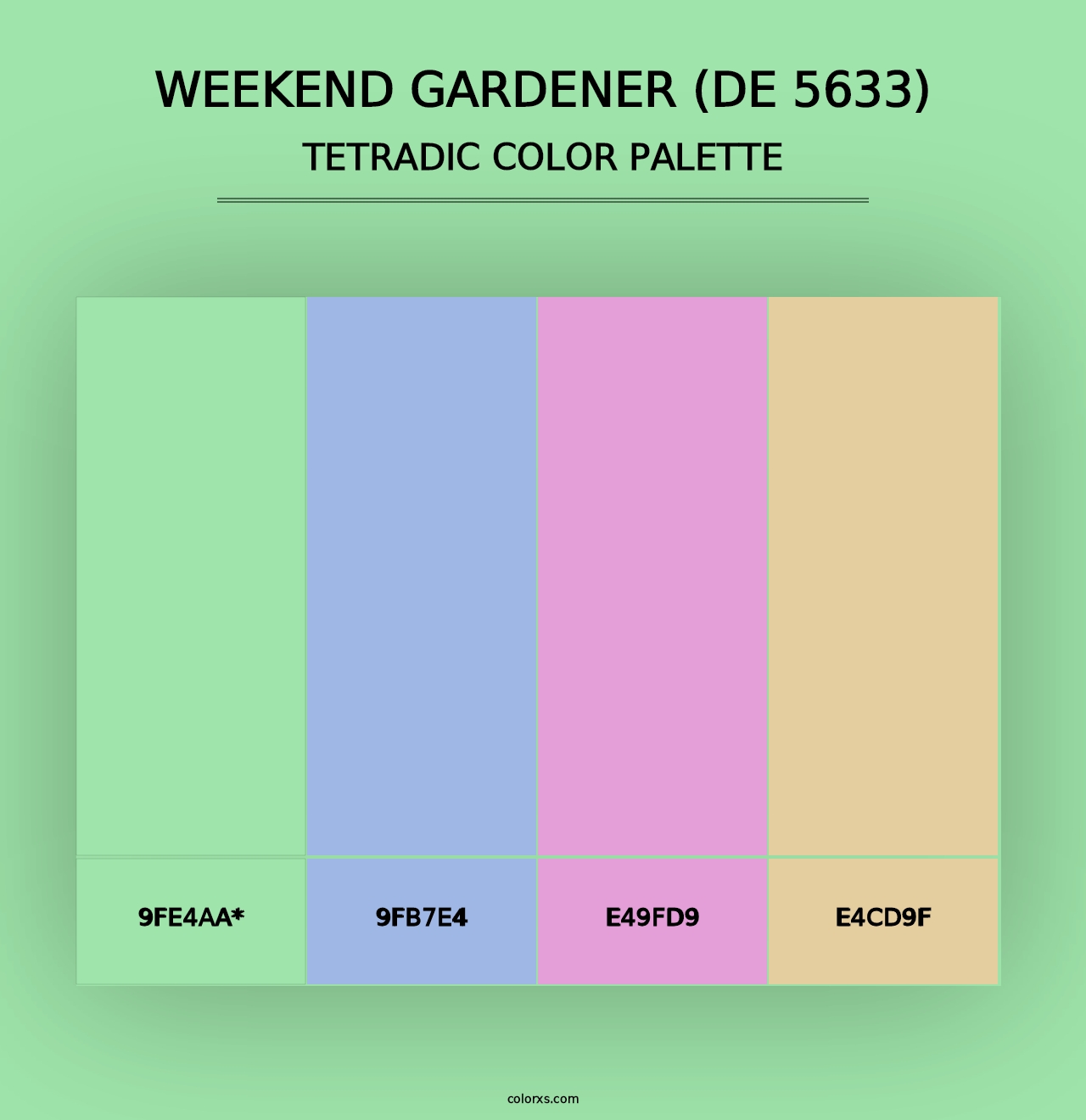 Weekend Gardener (DE 5633) - Tetradic Color Palette