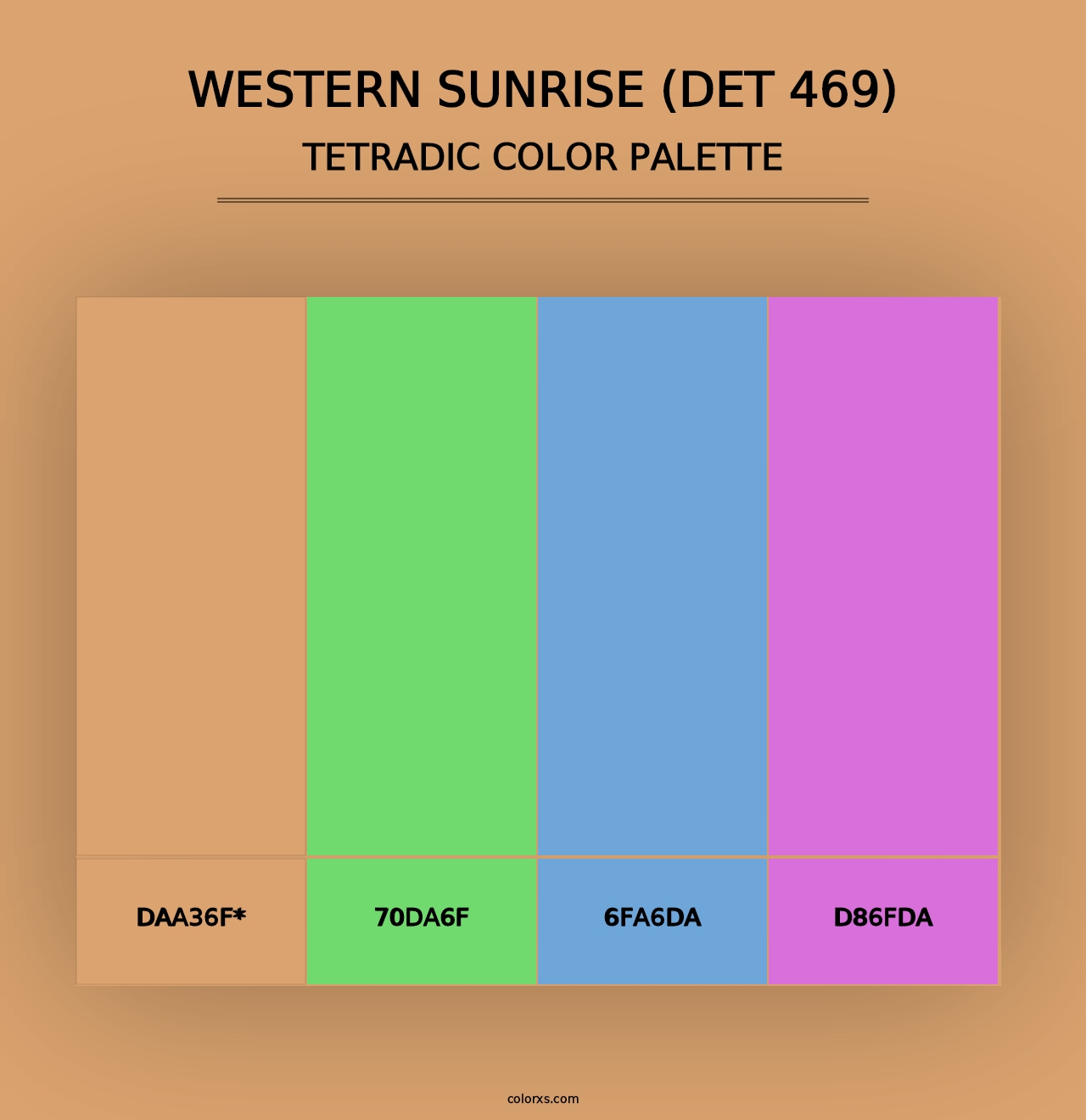 Western Sunrise (DET 469) - Tetradic Color Palette