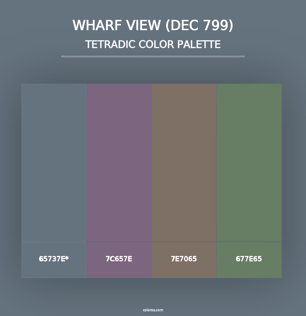 Wharf View (DEC 799) - Tetradic Color Palette