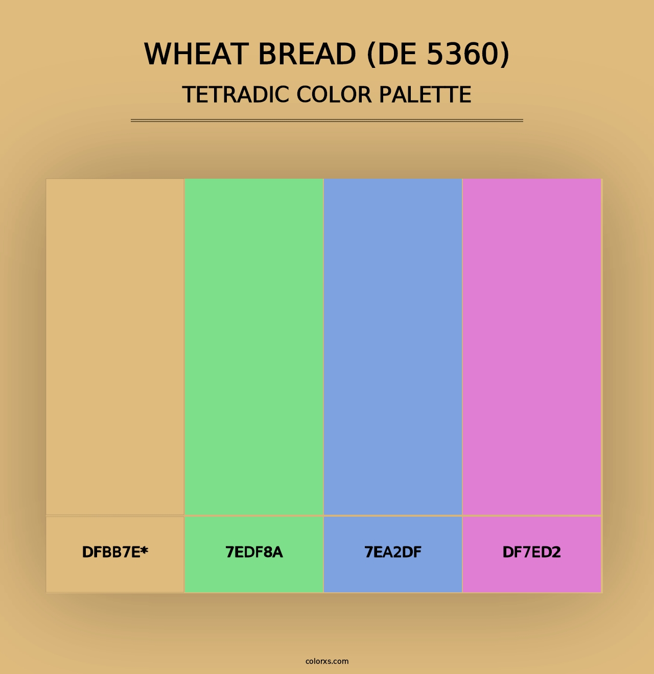 Wheat Bread (DE 5360) - Tetradic Color Palette